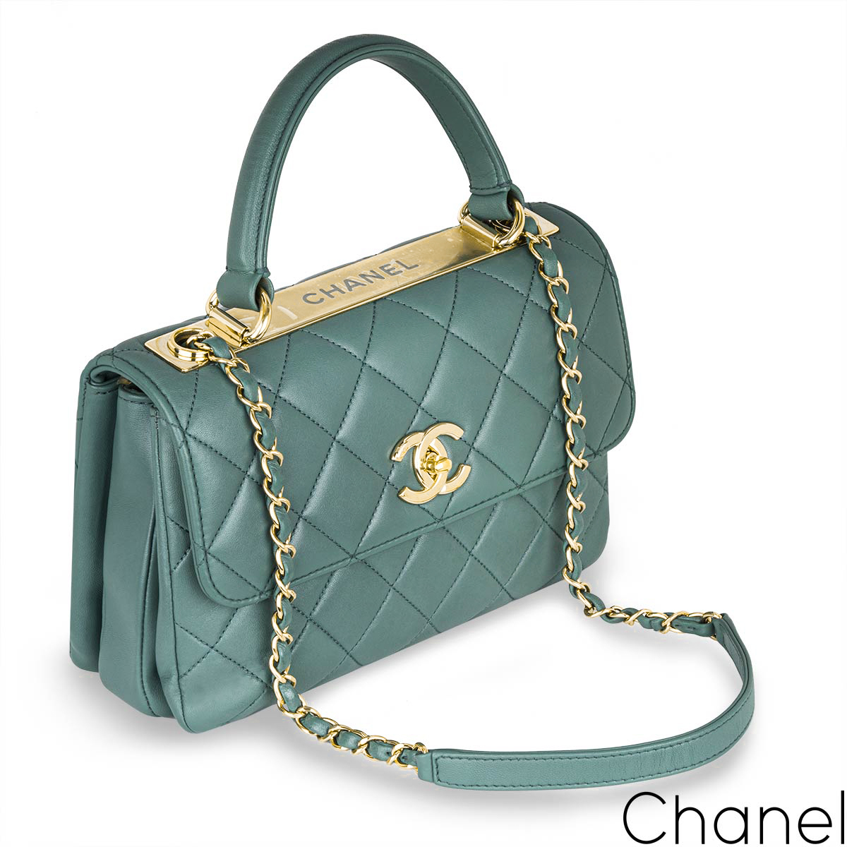 Chanel Small Green Trendy CC Flap Bag | Rich Diamonds